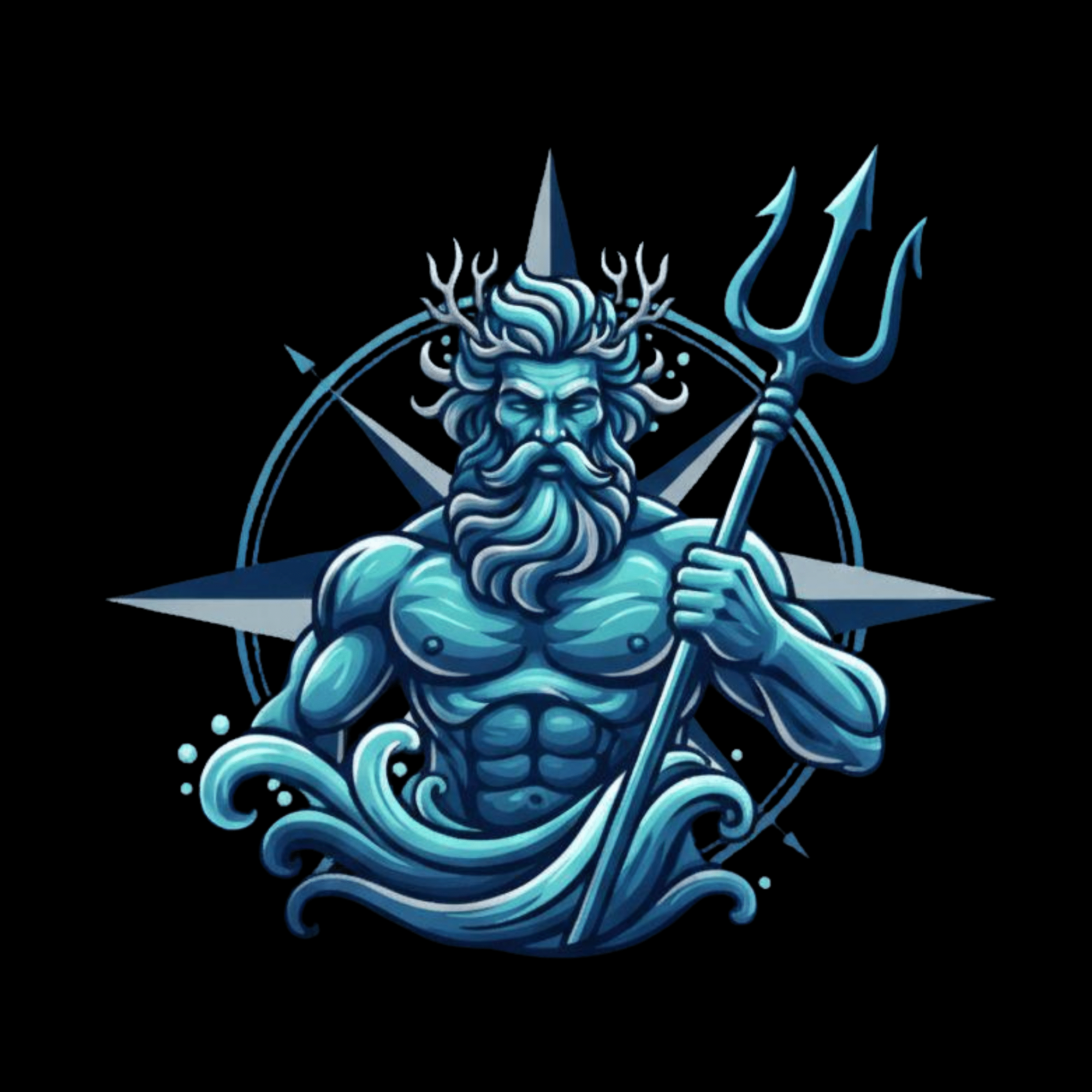 Logo Neptuno fondo negro